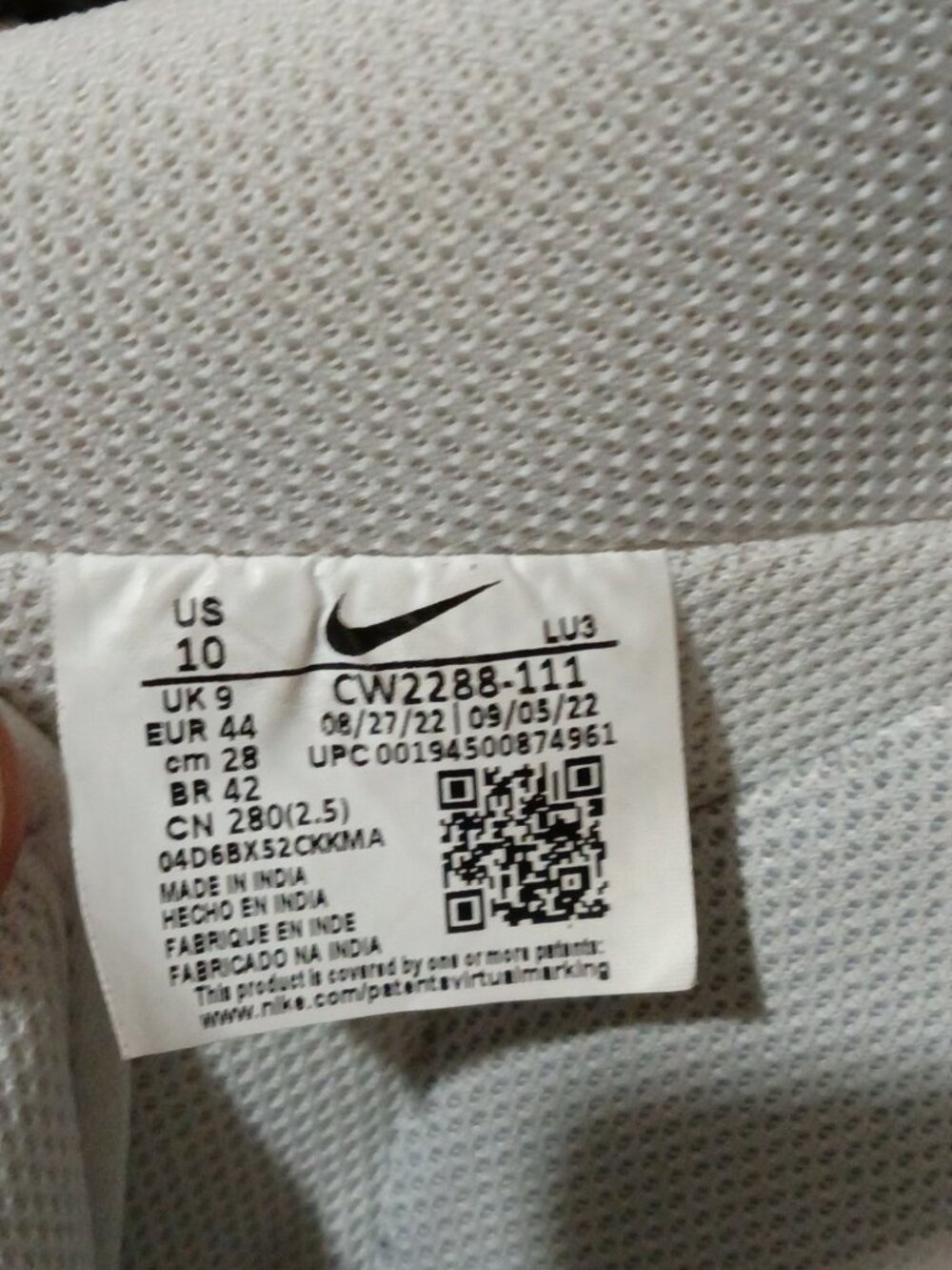 Nike Air Force 1 '07 Low Mens Size 10 White Athletic Shoes Sneakers CW2288-111 - Picture 2 of 14